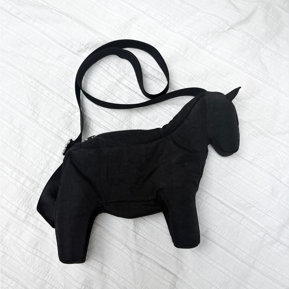 Black Collina Strada Horse Baggu Bag